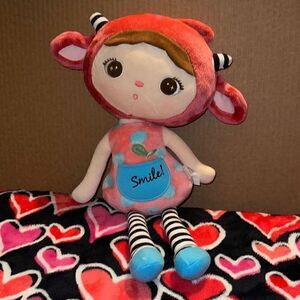 Metoo smile Strawberry sheep plush doll